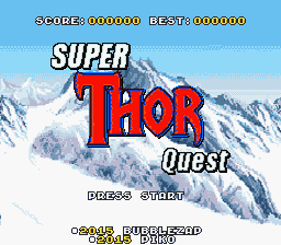 Super Thor Quest (donkey kong clone) Title Screen